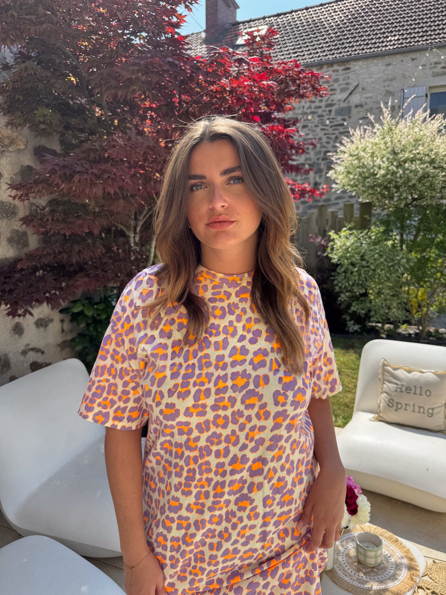 Robe Palma orange violet