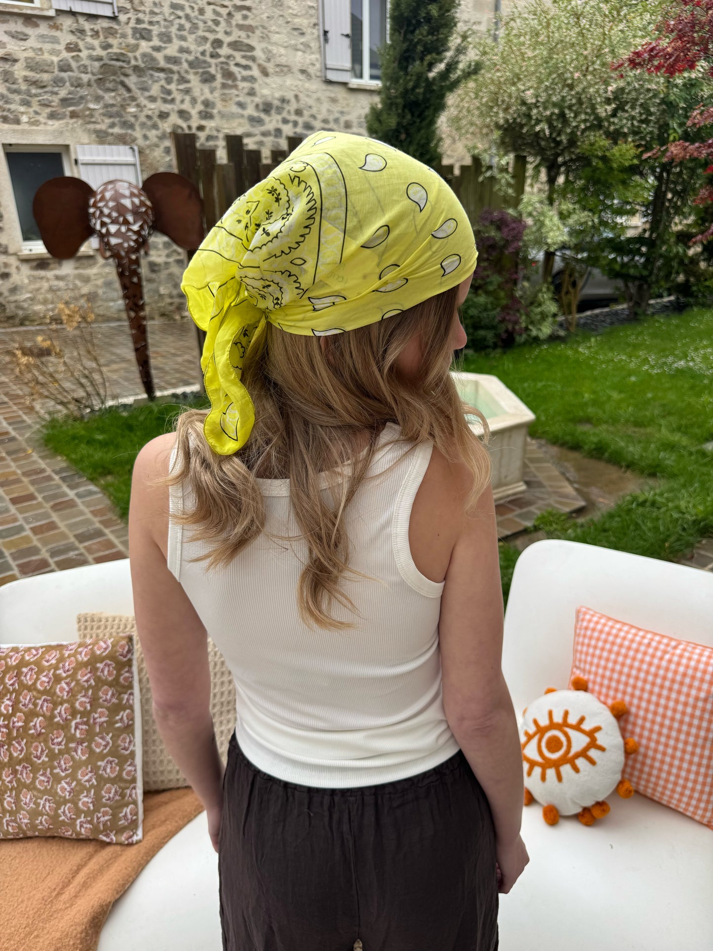 Foulard Bandana- vert fluo
