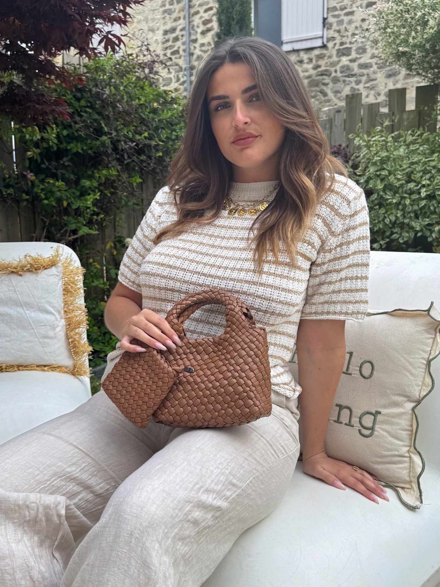 Pull manche courte Suzane or