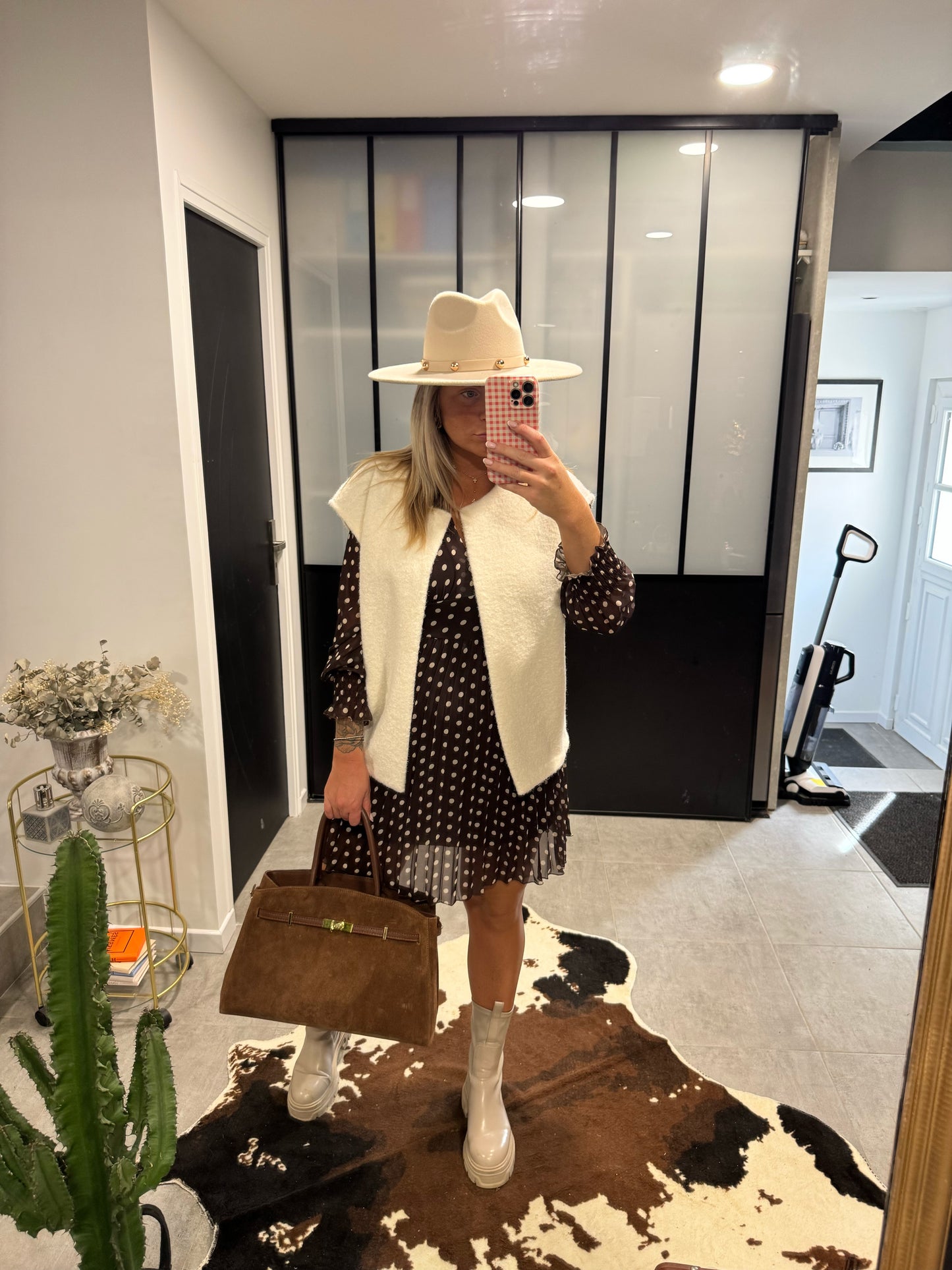 Veste sans manche écru "Baby"