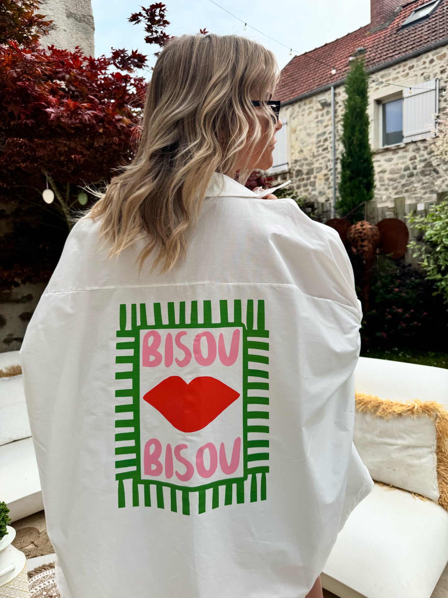 Blouse Bisous blanche