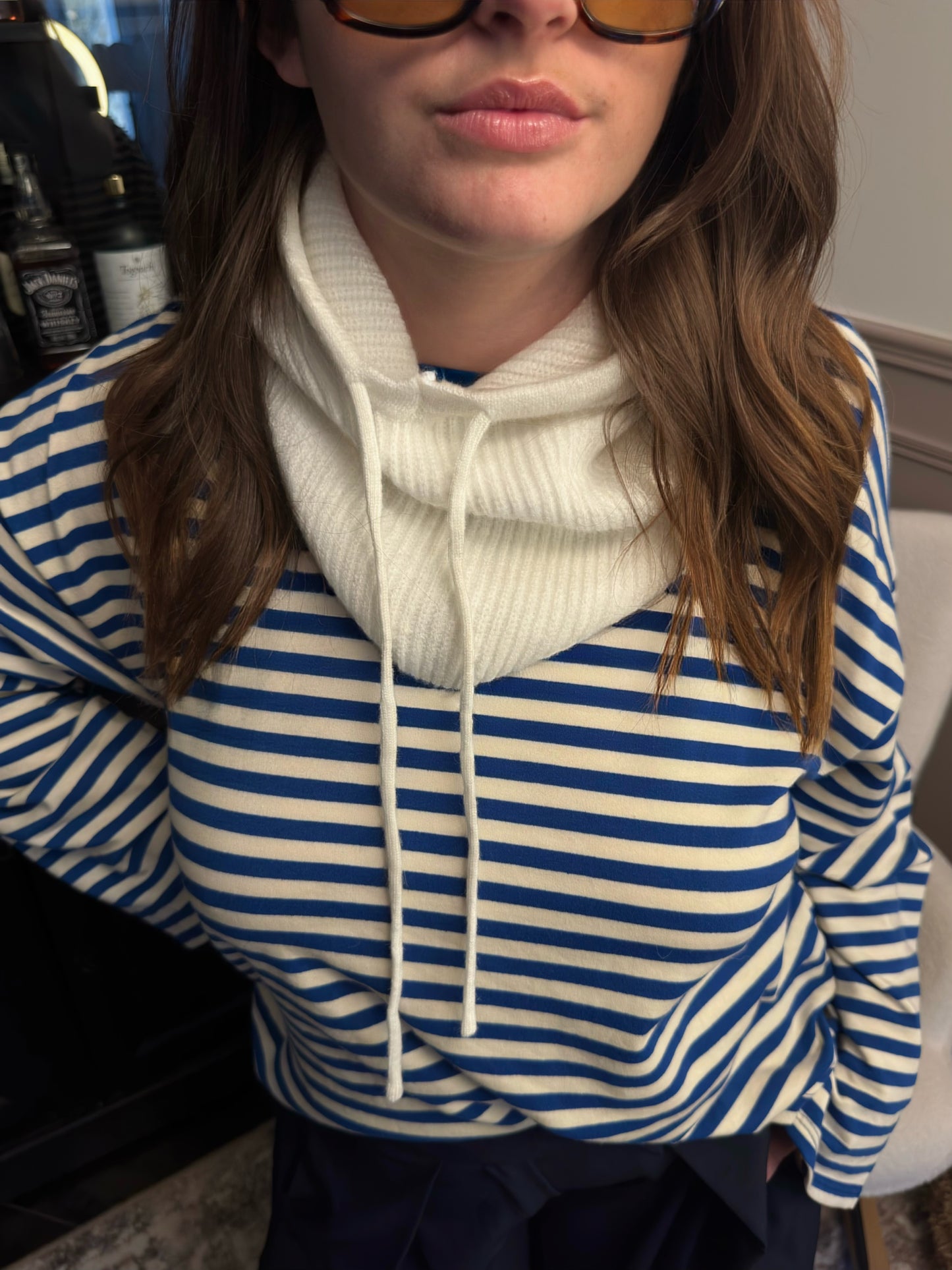 Capuche en "maille" - Blanche