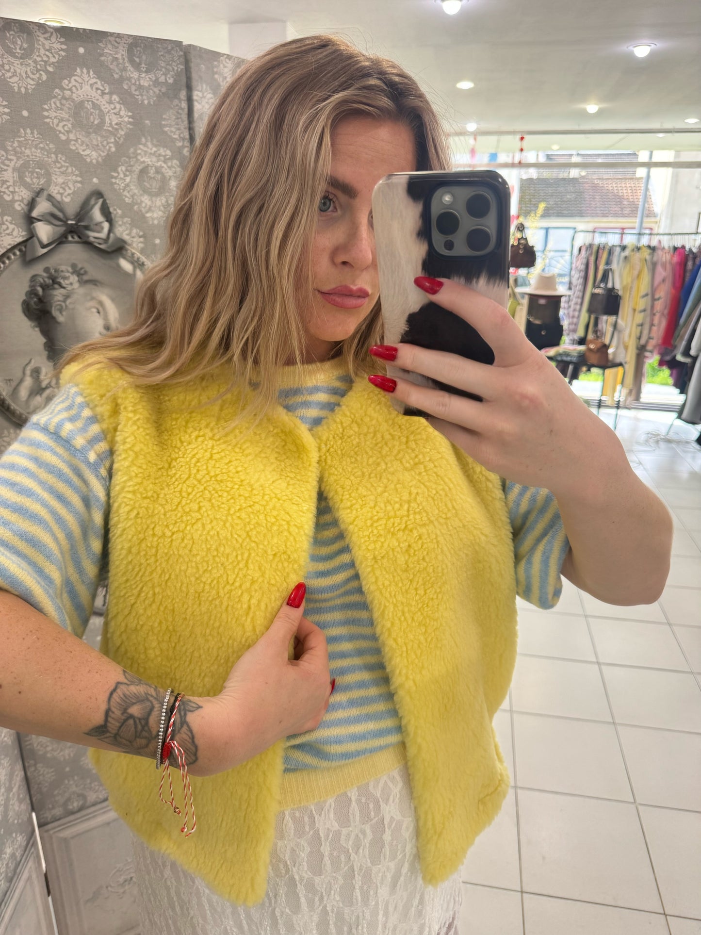 Veste moumoute - Jaune