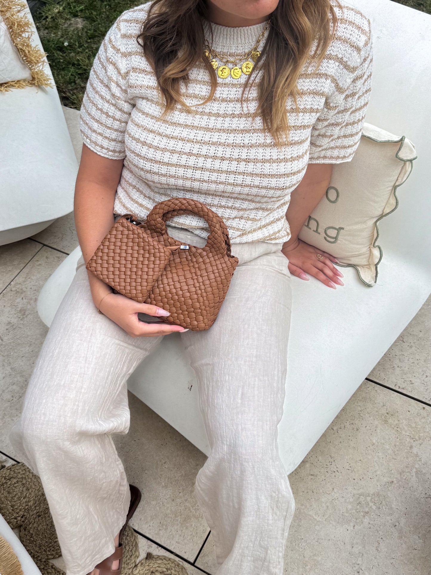 Pull manche courte Suzane or
