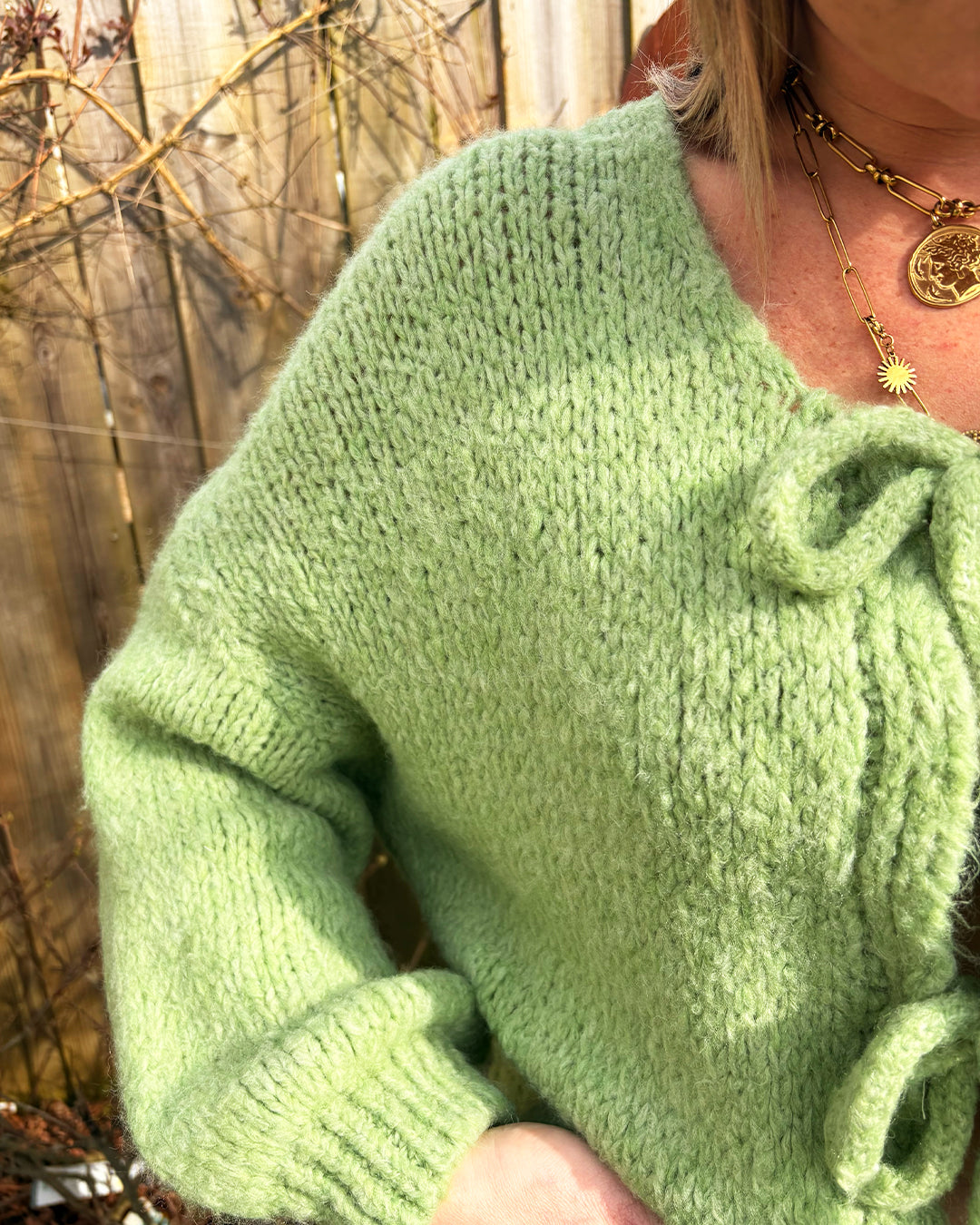 Pull/Gilet "Lucie" vert