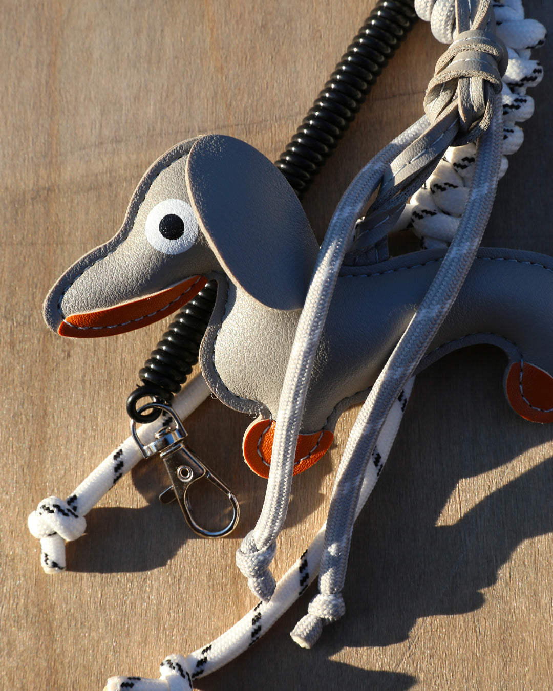 Porte-clés "Teckel" gris