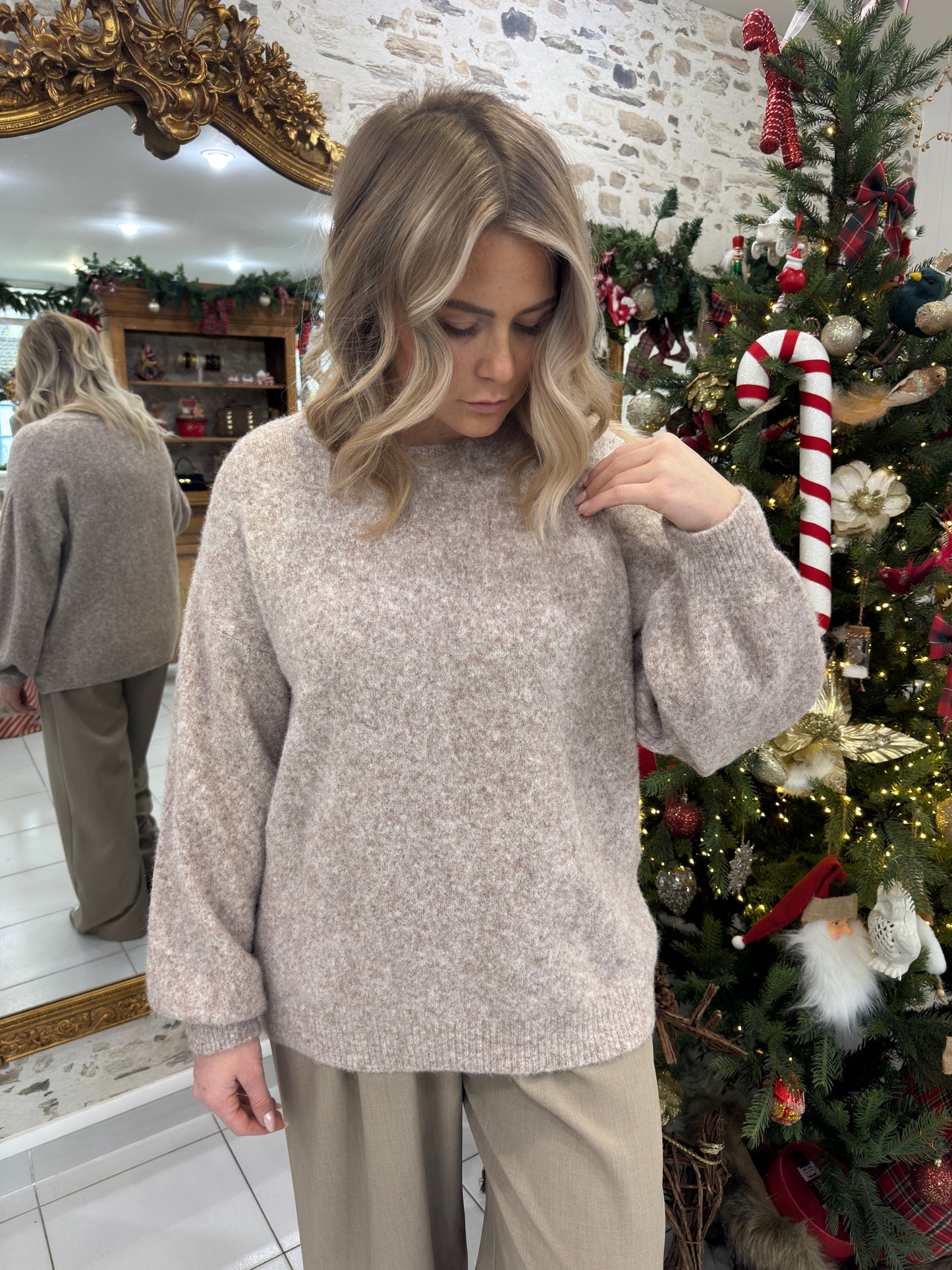 Pull " Tricot" - beige taupe