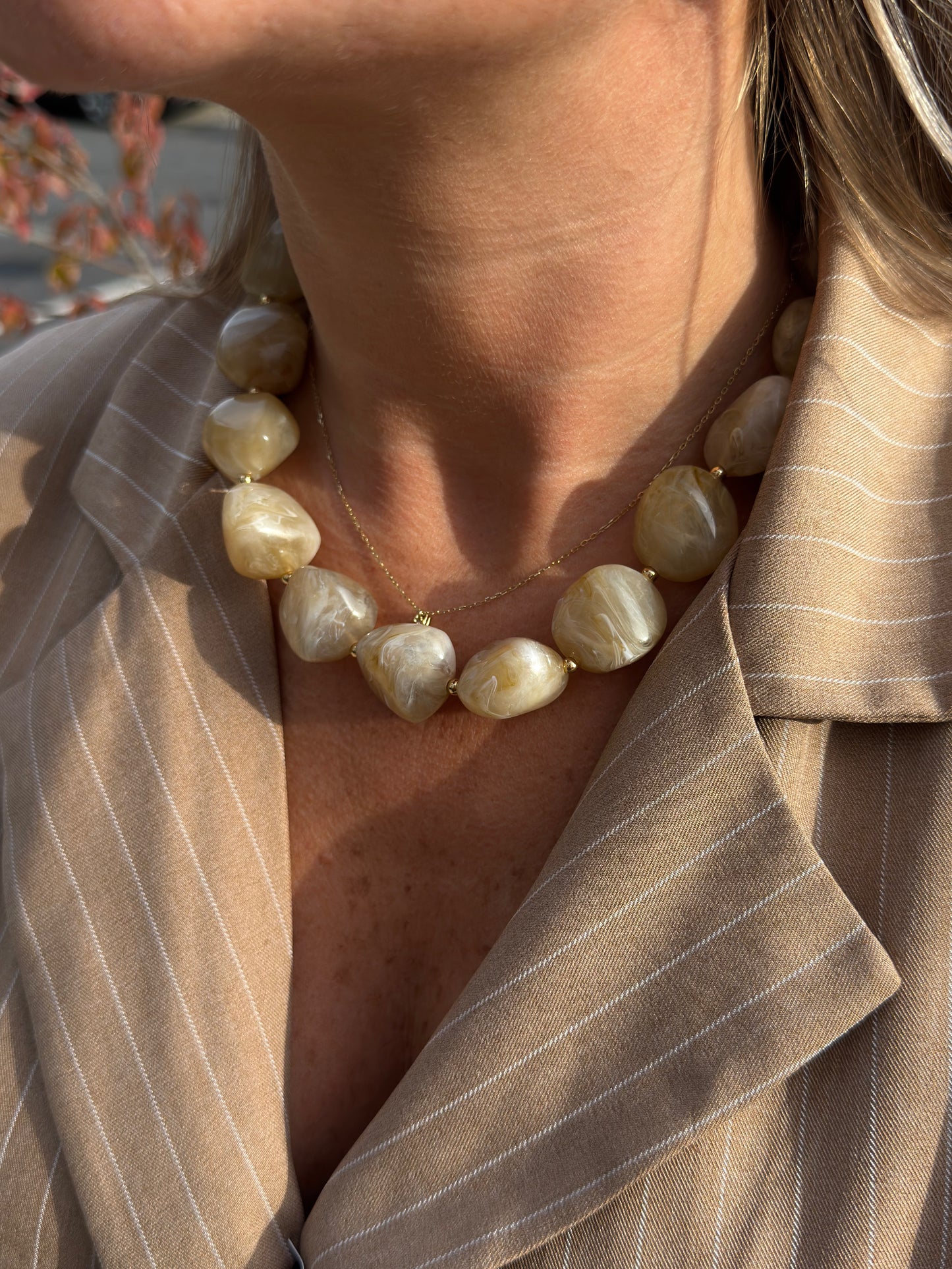 Collier Olivia  beige