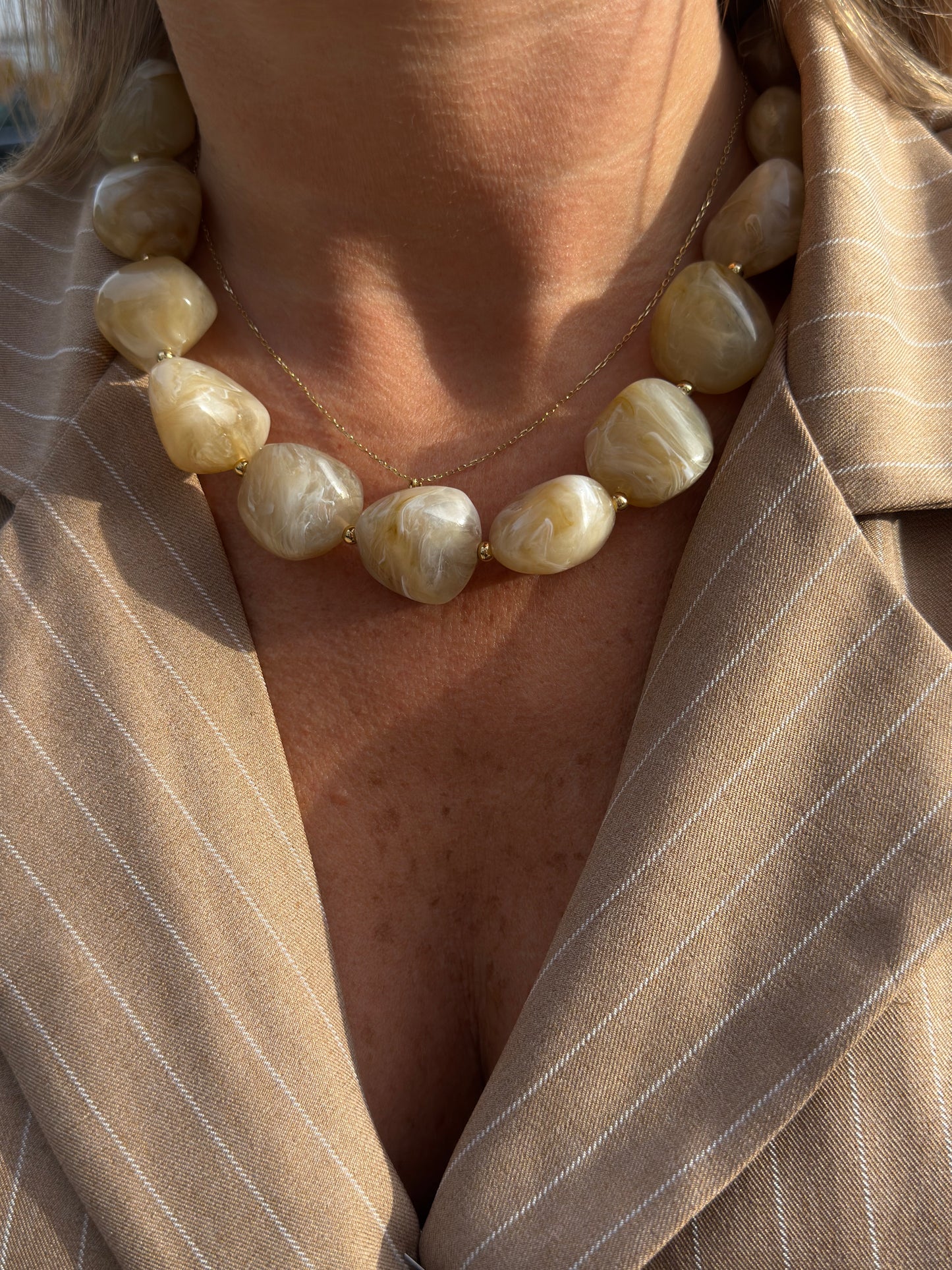 Collier Olivia  beige