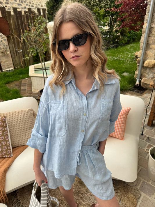 Short Lino - Bleu