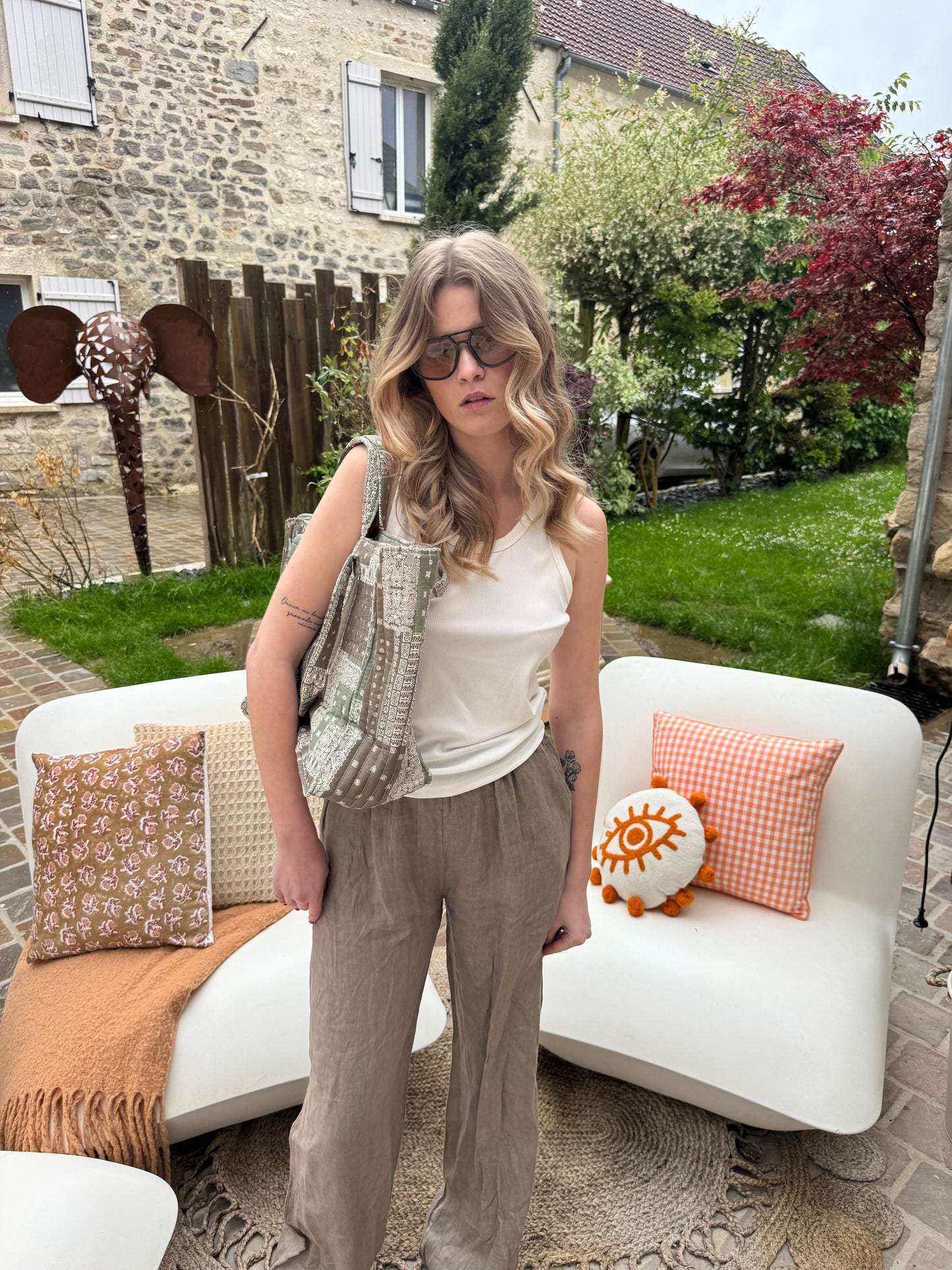 Pantalon lin Lino taupe