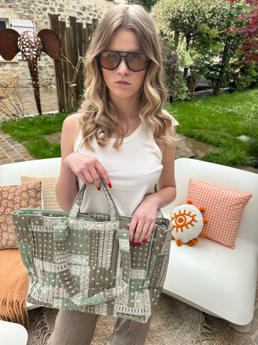 Sac cabas "Bandana" - Kaki