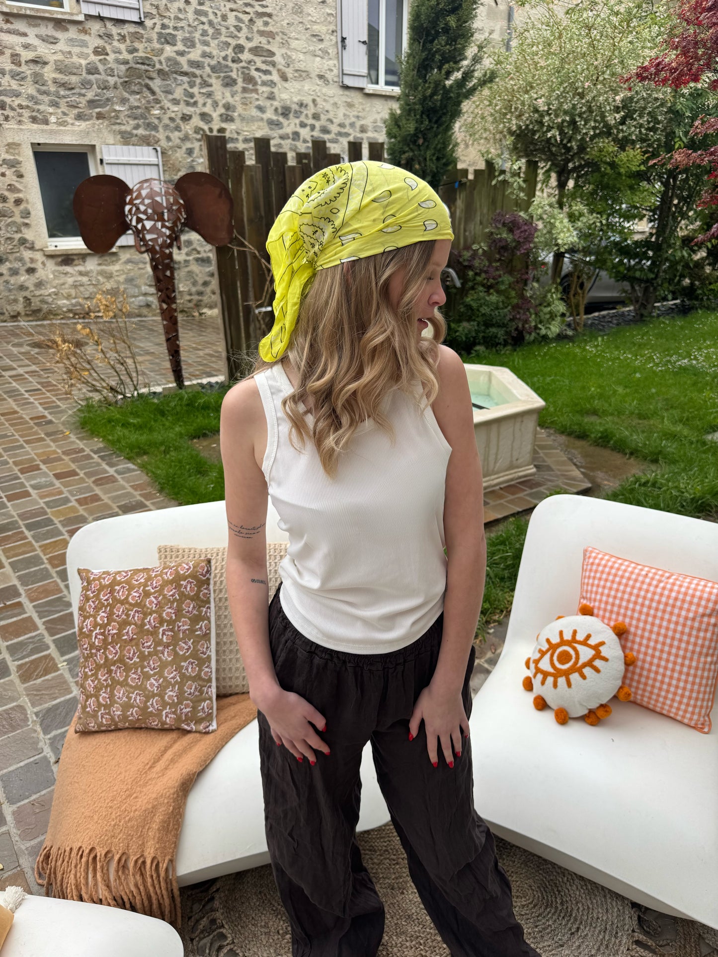 Foulard Bandana- vert fluo