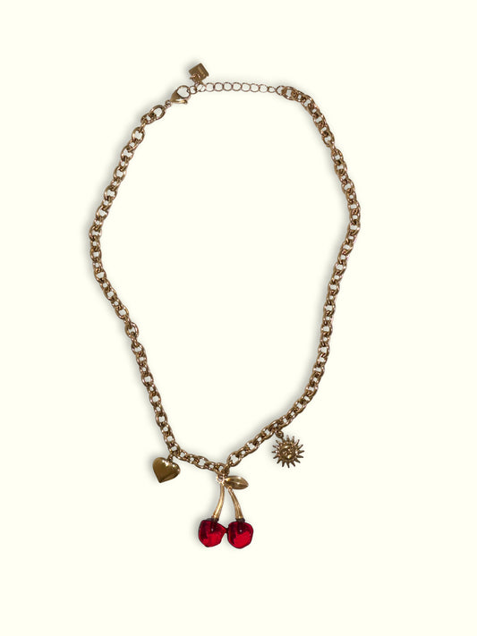 Collier Cherry doré