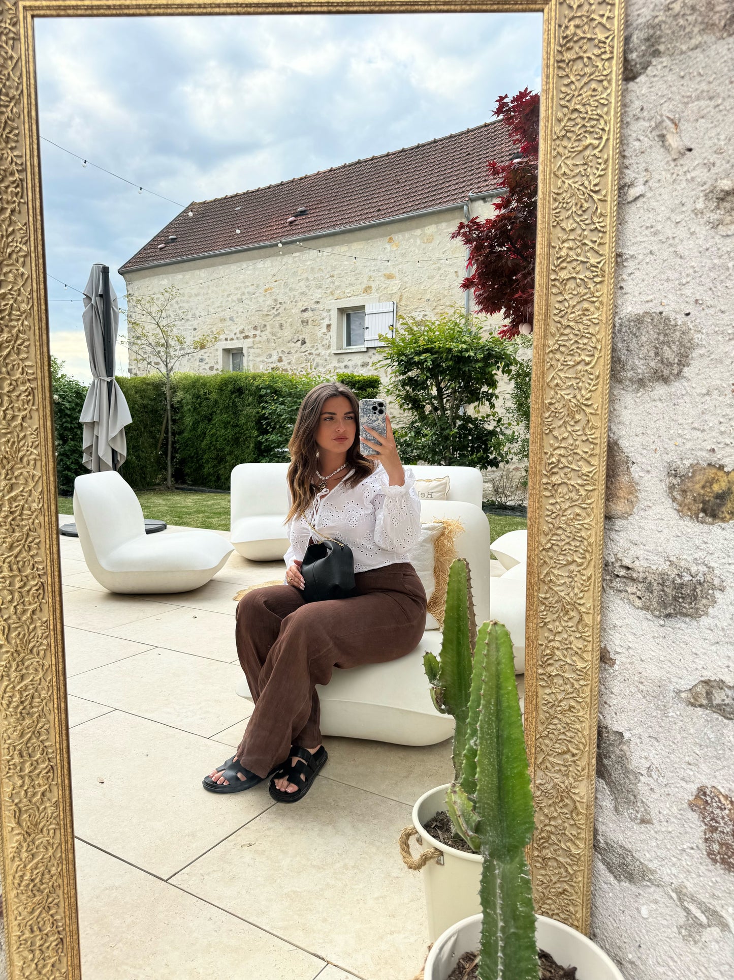 Pantalon lin Lino marron