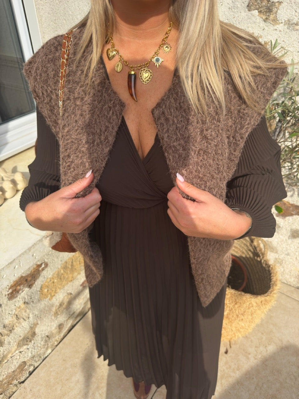 Veste sans manche choco "Baby"