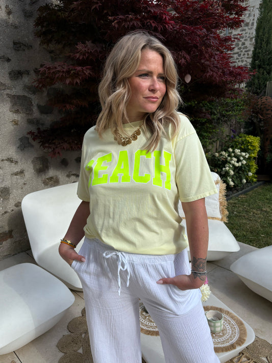 T-shirt Beach jaune