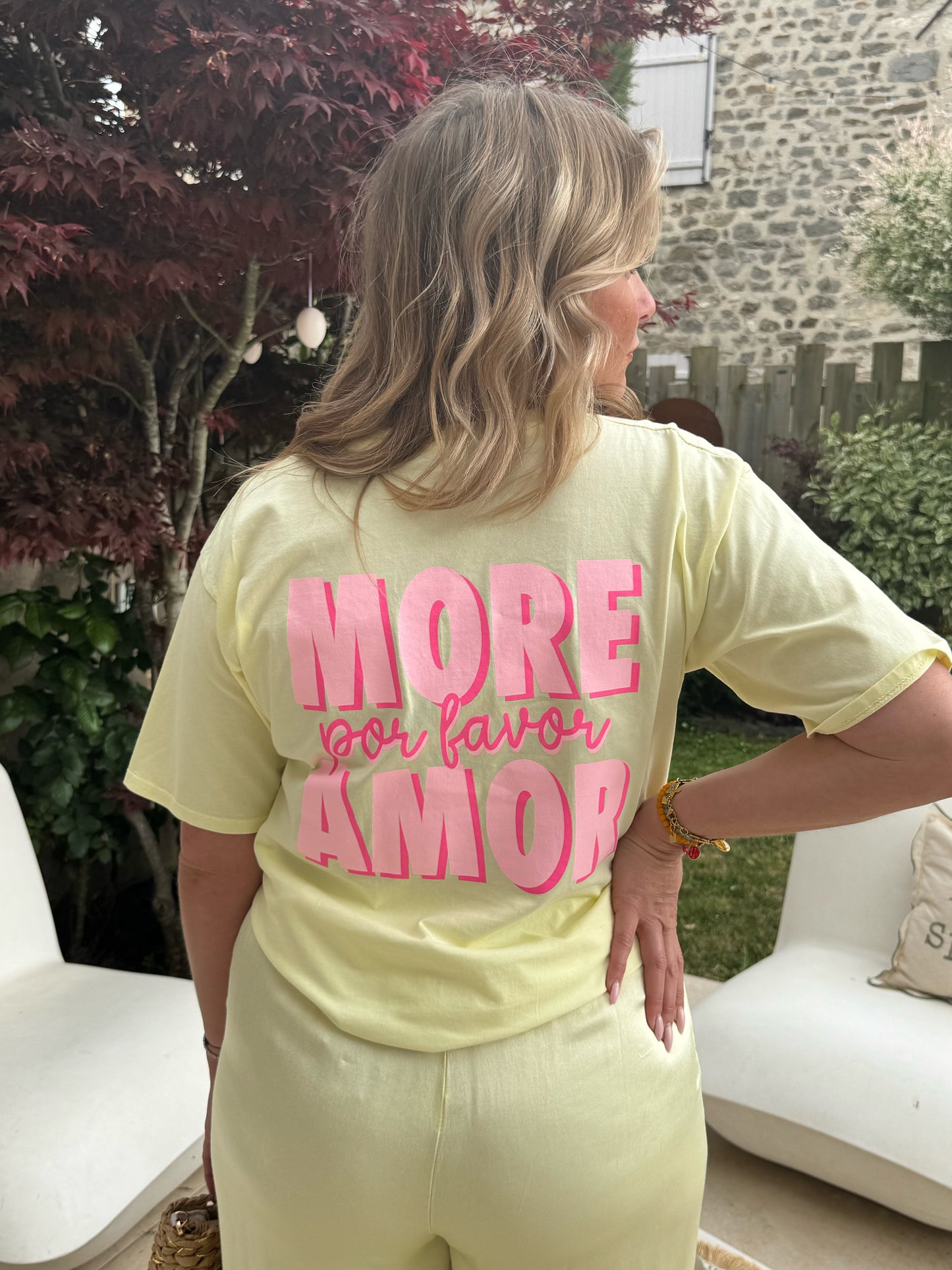 T-shirt Por Favor jaune