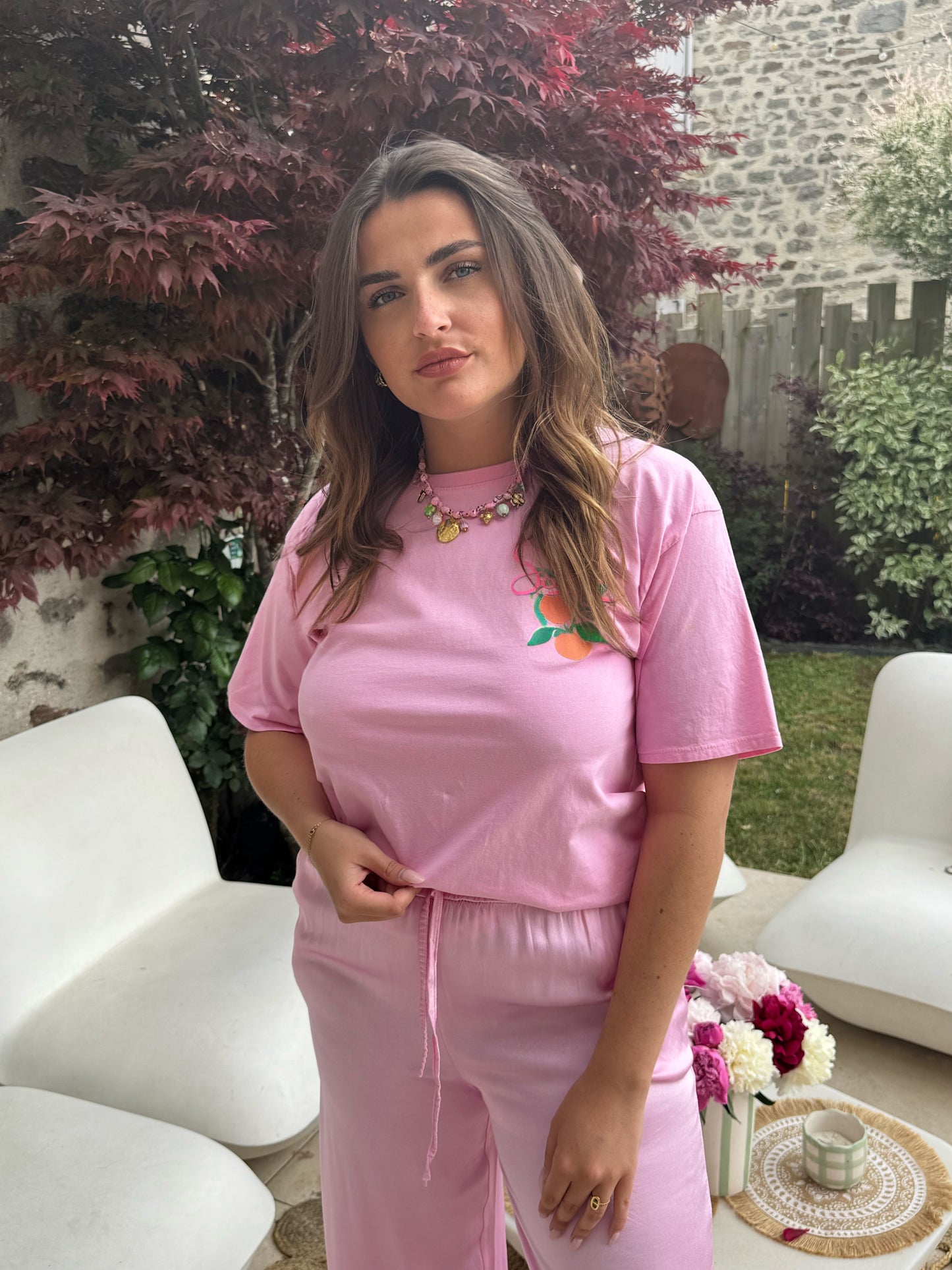 Pantalon Victoria rose