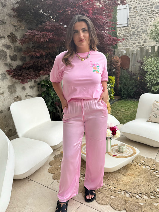 Pantalon Victoria rose