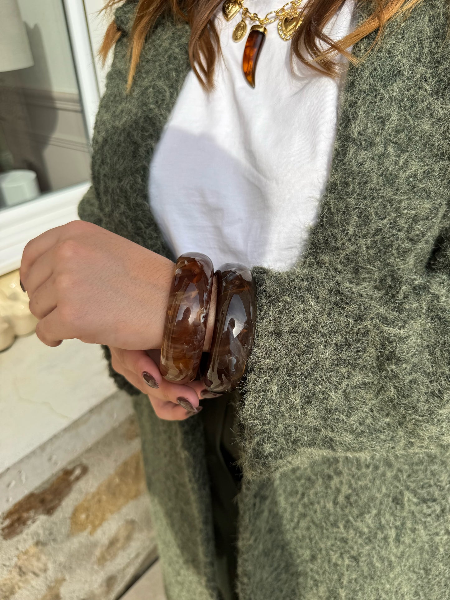 Jonc en resine cuivré