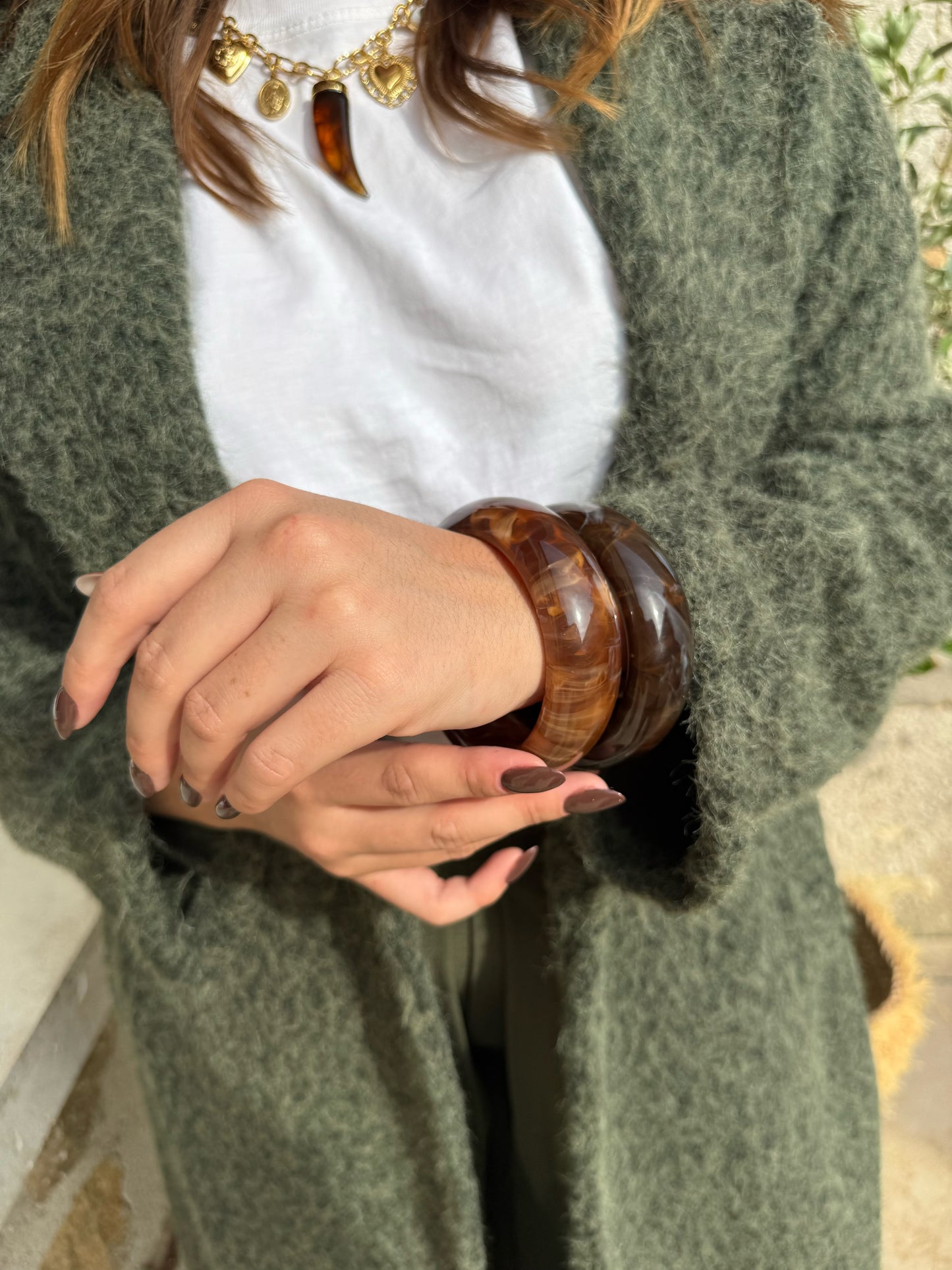 Jonc en resine cuivré