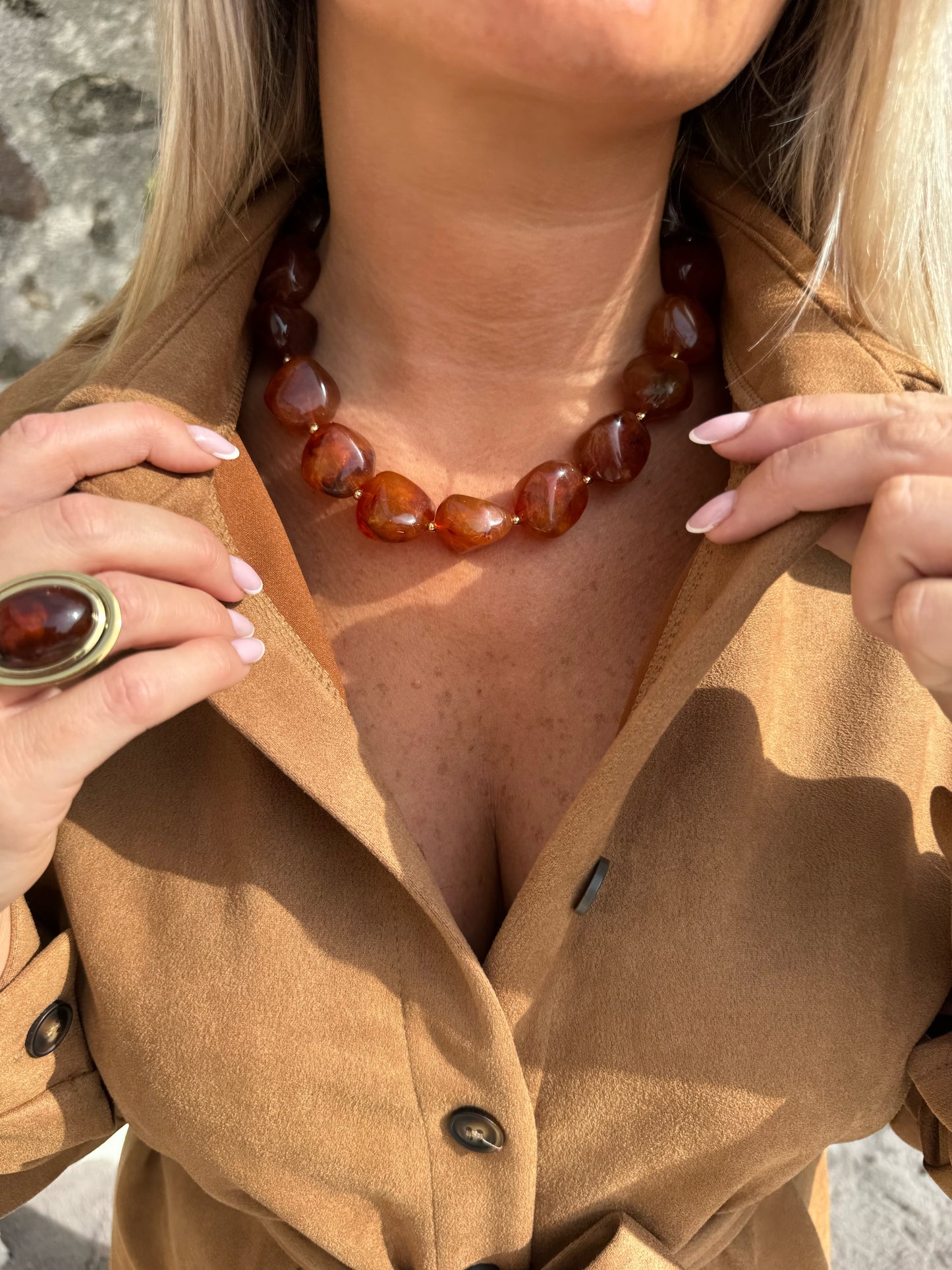 Collier "Olivia"  orange