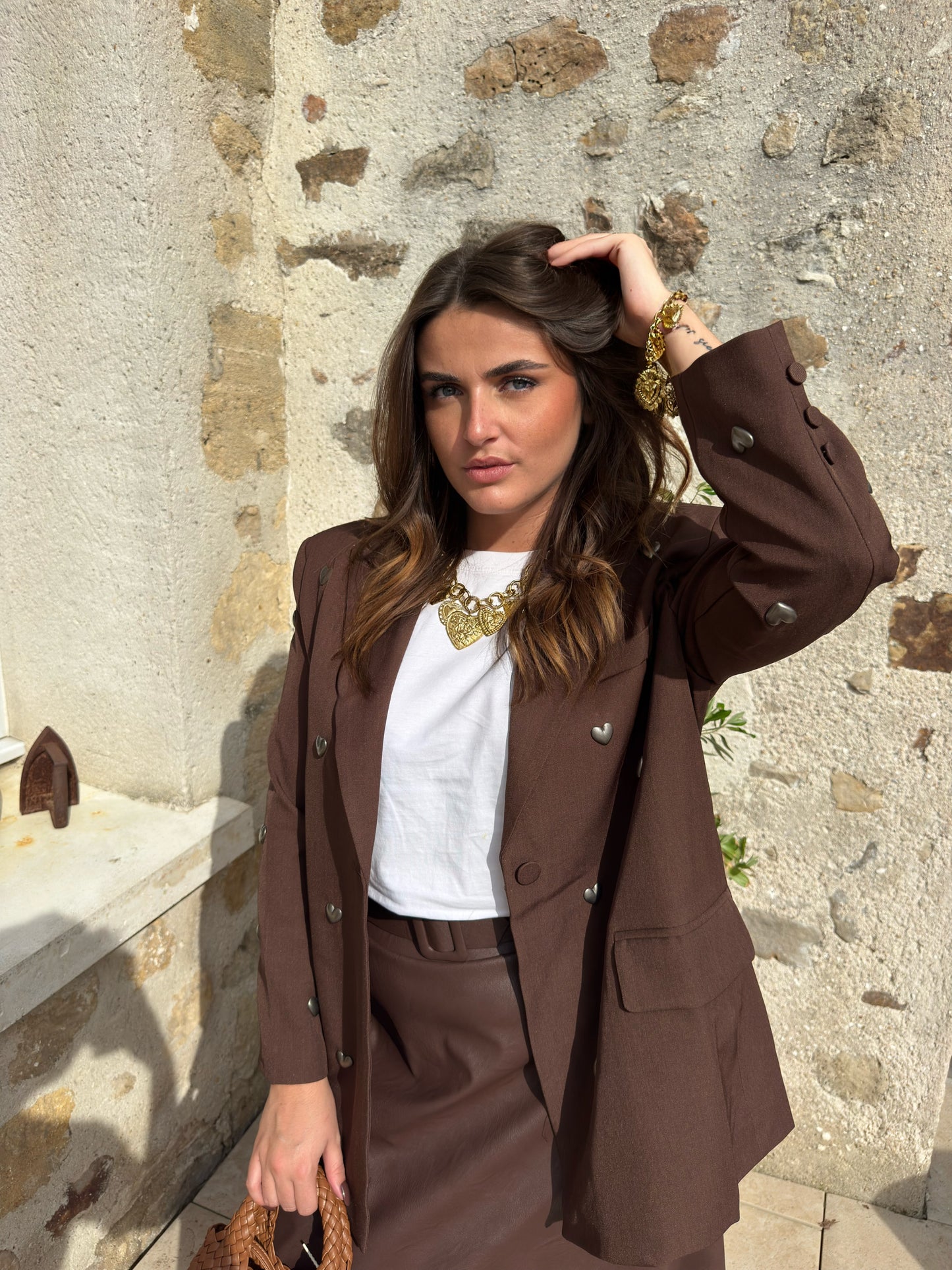 Veste blazer "Love" Choco
