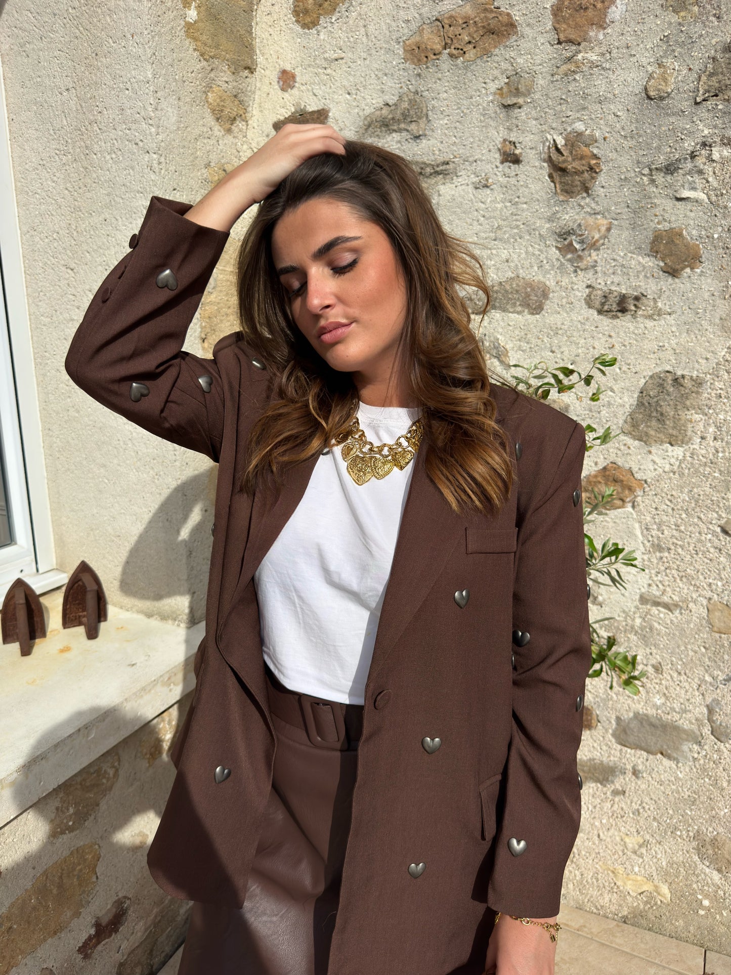 Veste blazer "Love" Choco