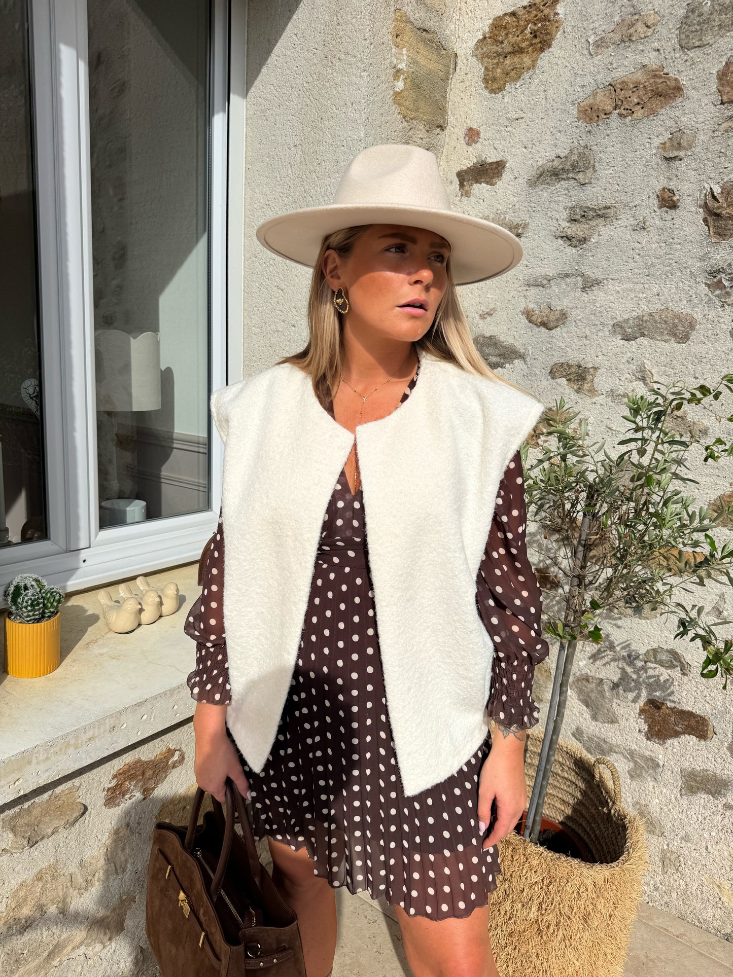 Robe à pois choco « Diane »