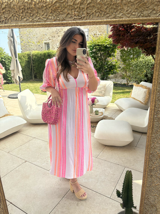 Robe longue à motif IBIZA
