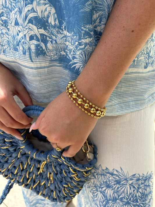 Bracelet perles gold