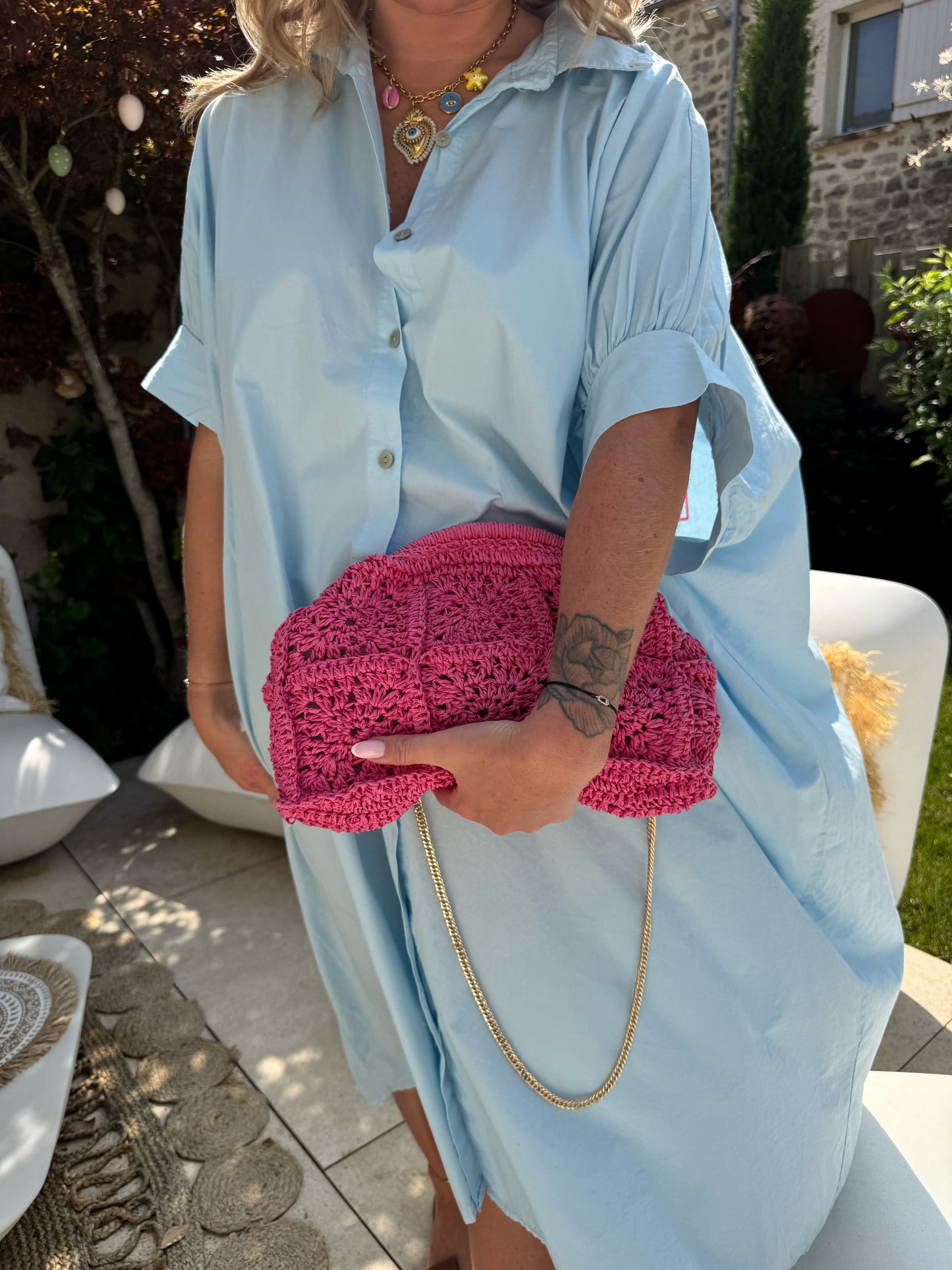 Sac à main Marrakech rose