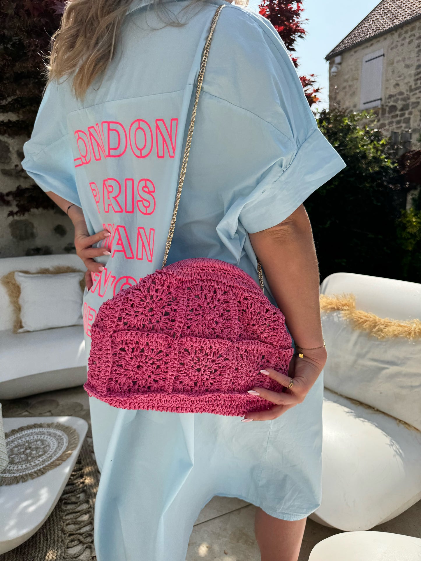 Sac à main Marrakech rose