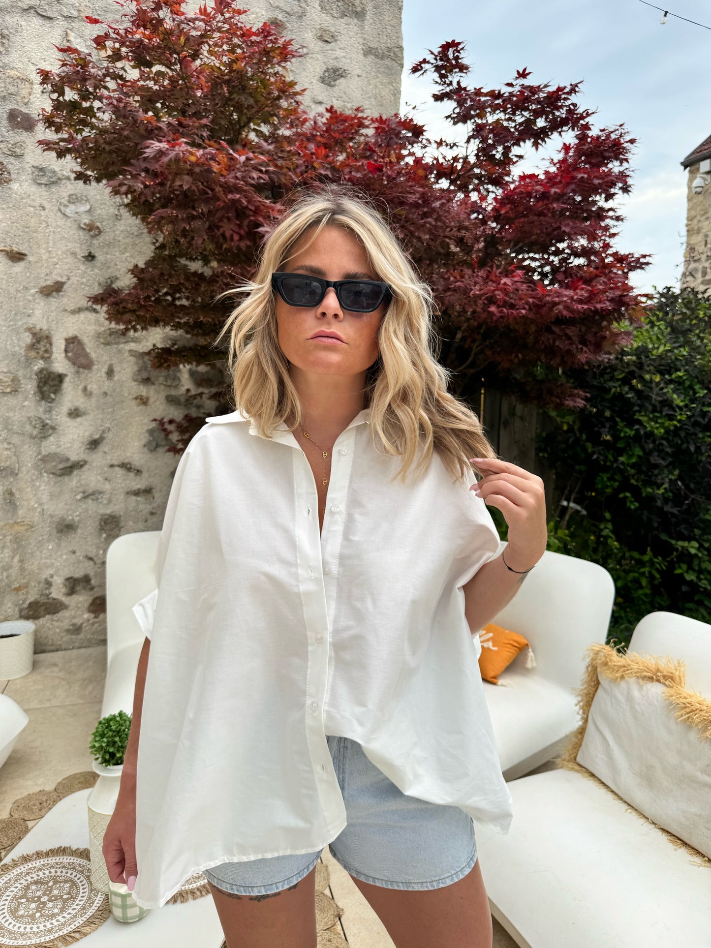 Blouse Bisous blanche