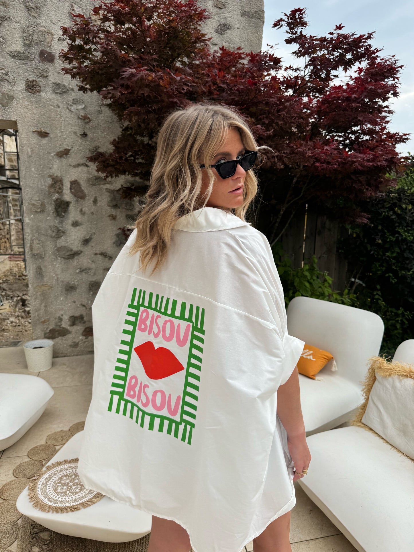 Blouse Bisous blanche