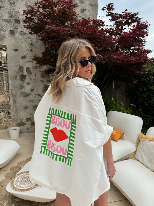 Blouse Bisous blanche