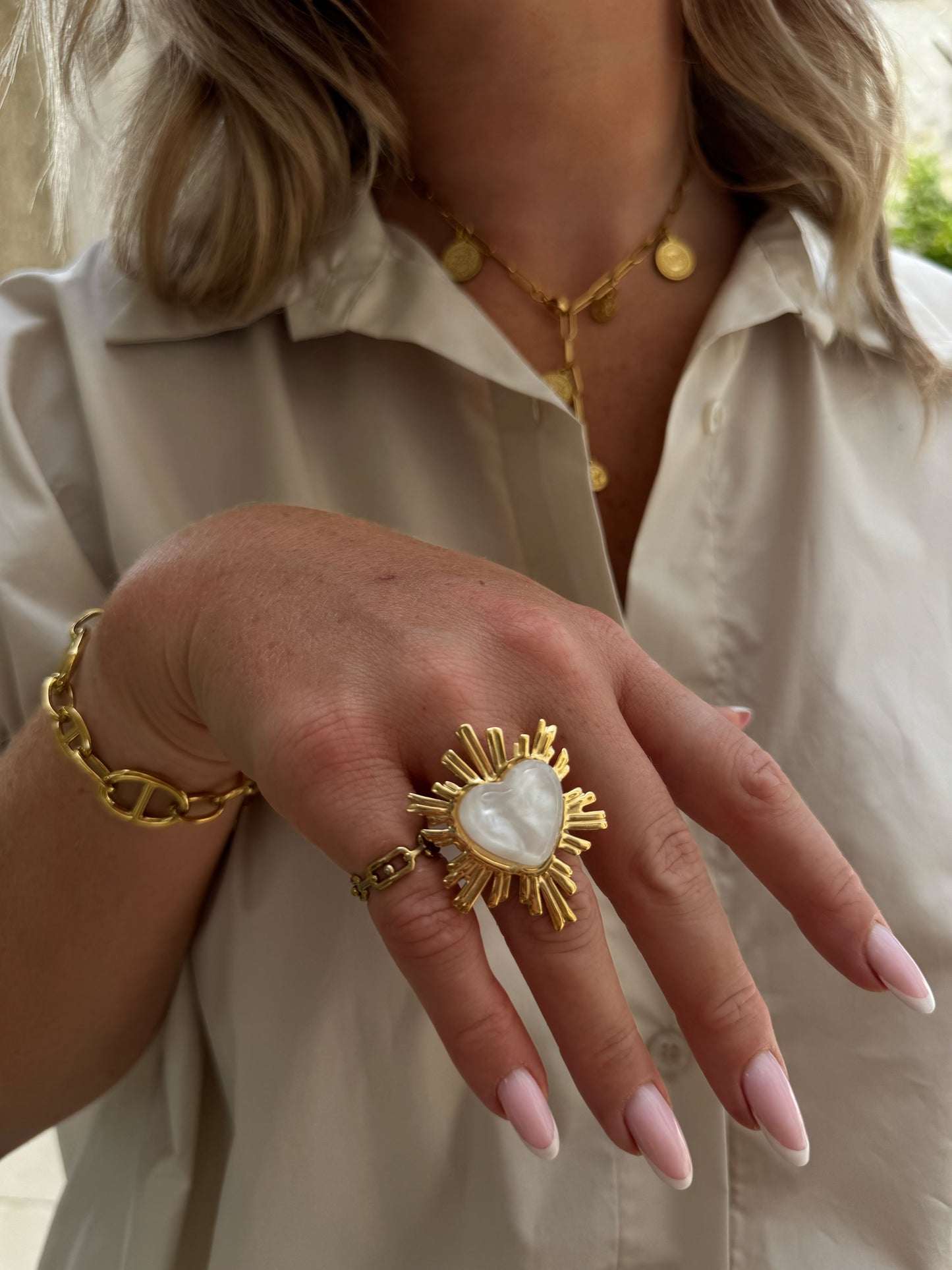 Bague Ex Voto pierre or