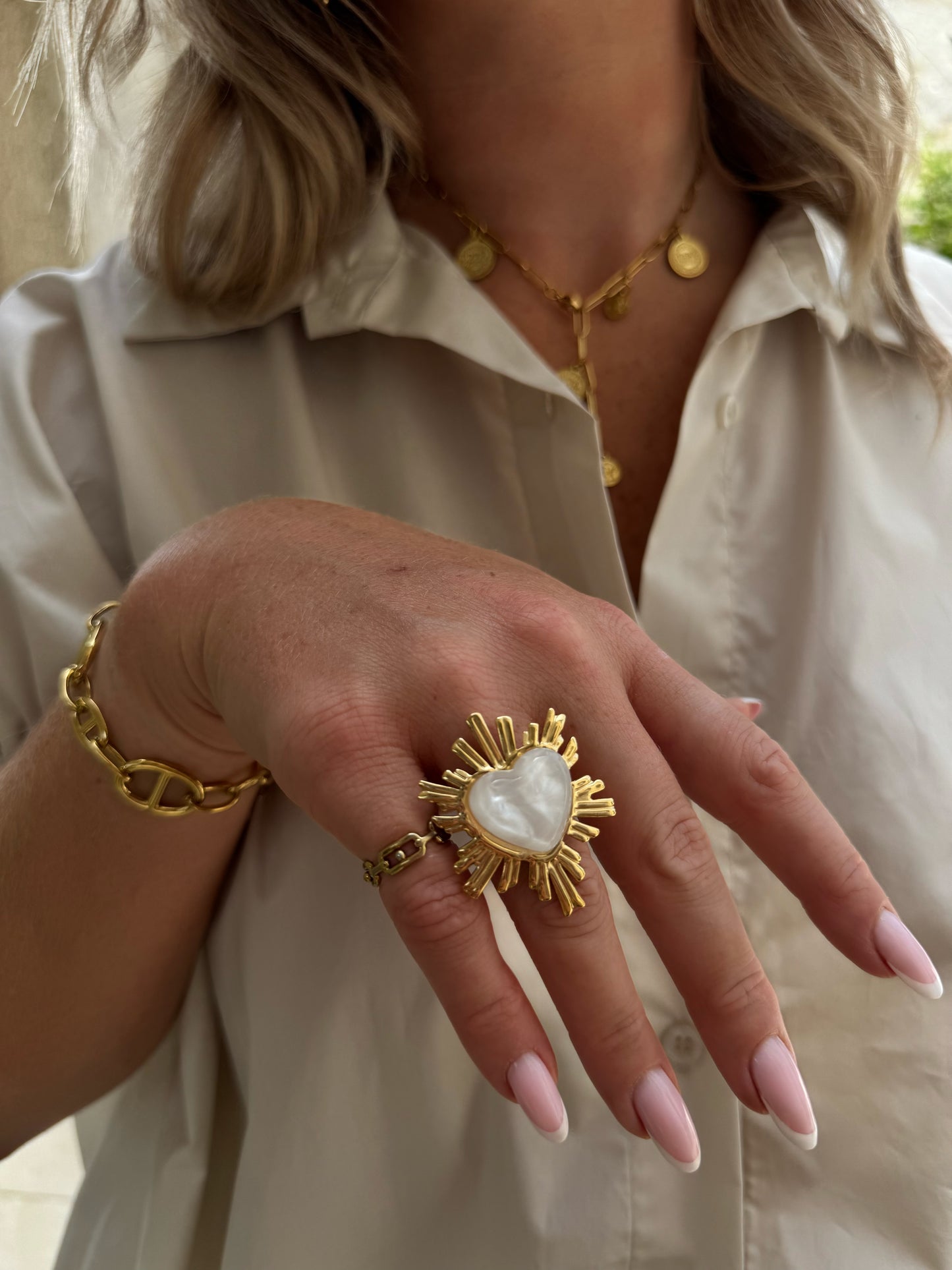 Bague Ex Voto pierre or