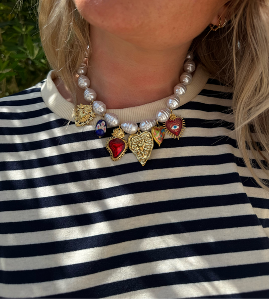 Collier Ex Voto perle or