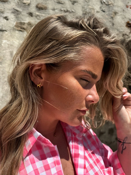 Boucles d'oreilles puces dog or
