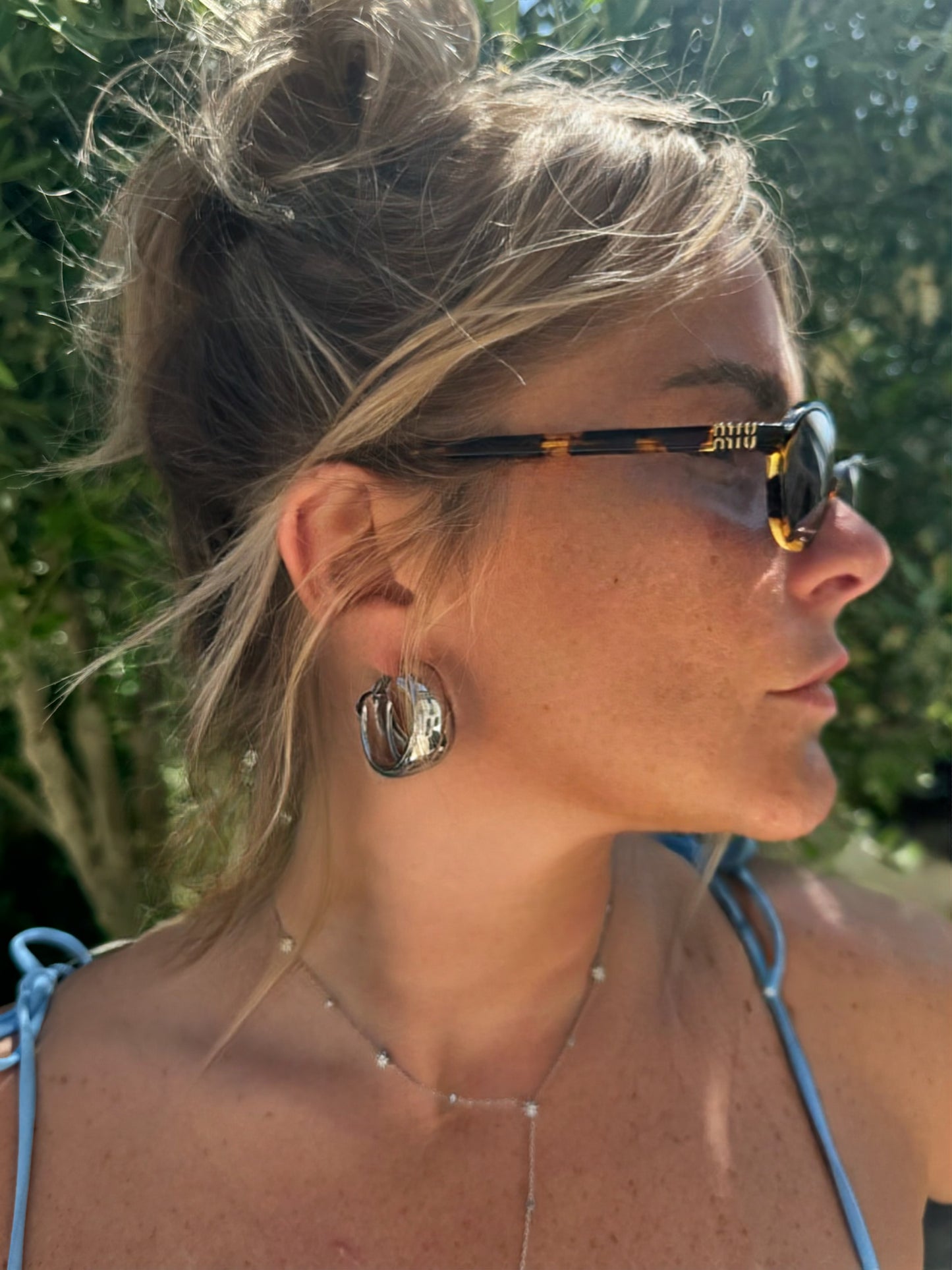 Boucles d'oreilles double anneaux argent