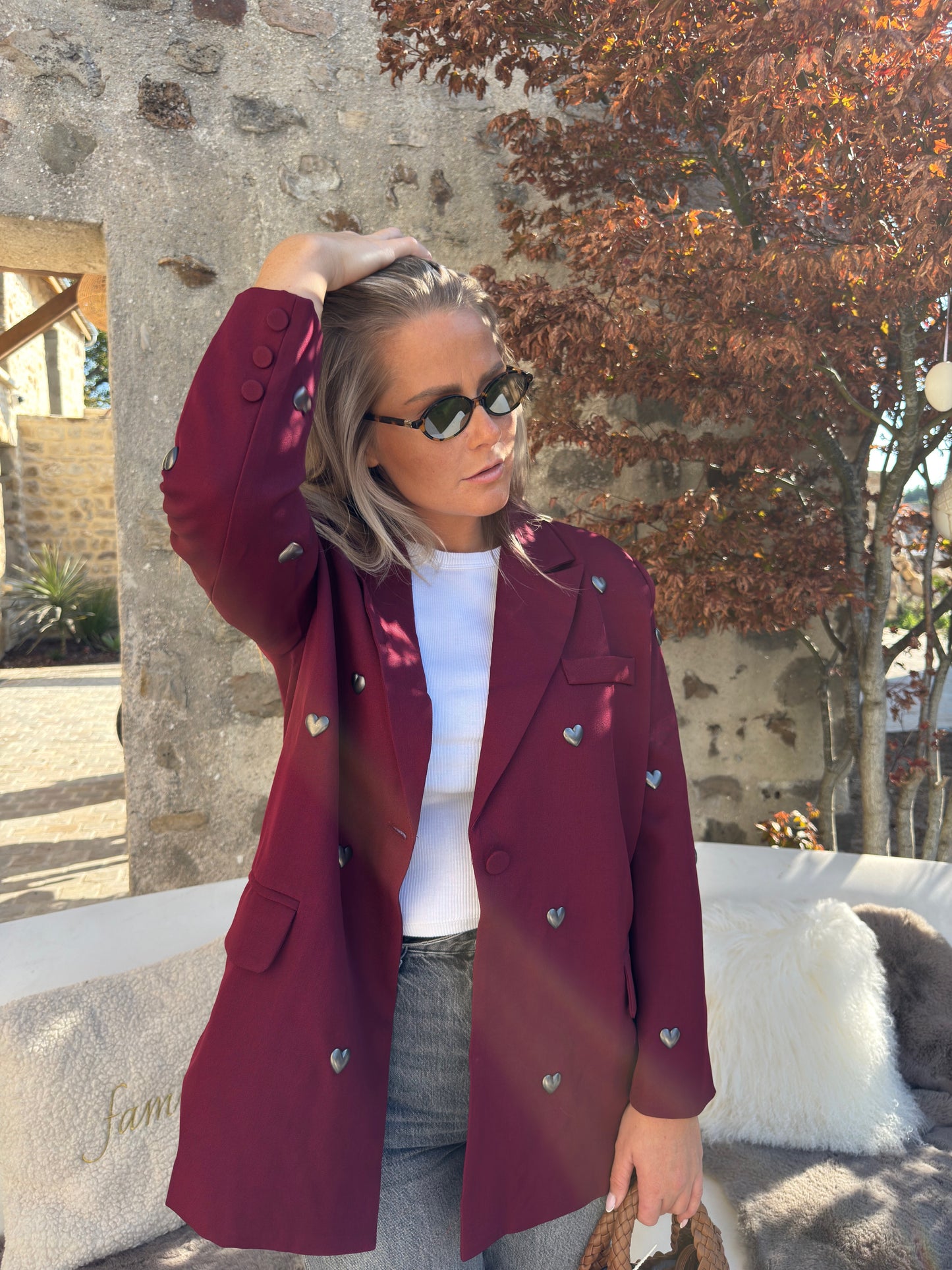 Veste blazer "Love" wine