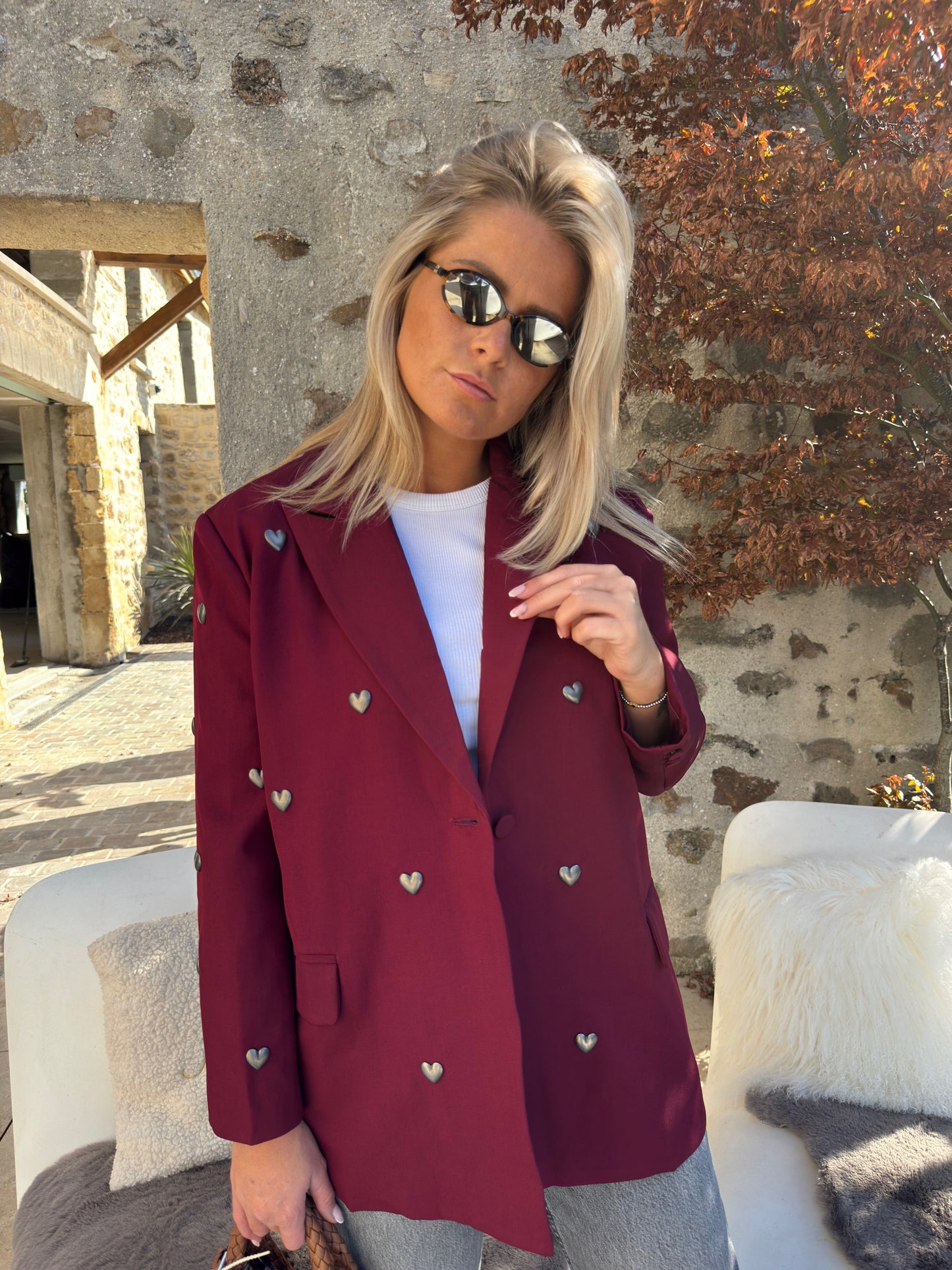 Veste blazer "Love" wine