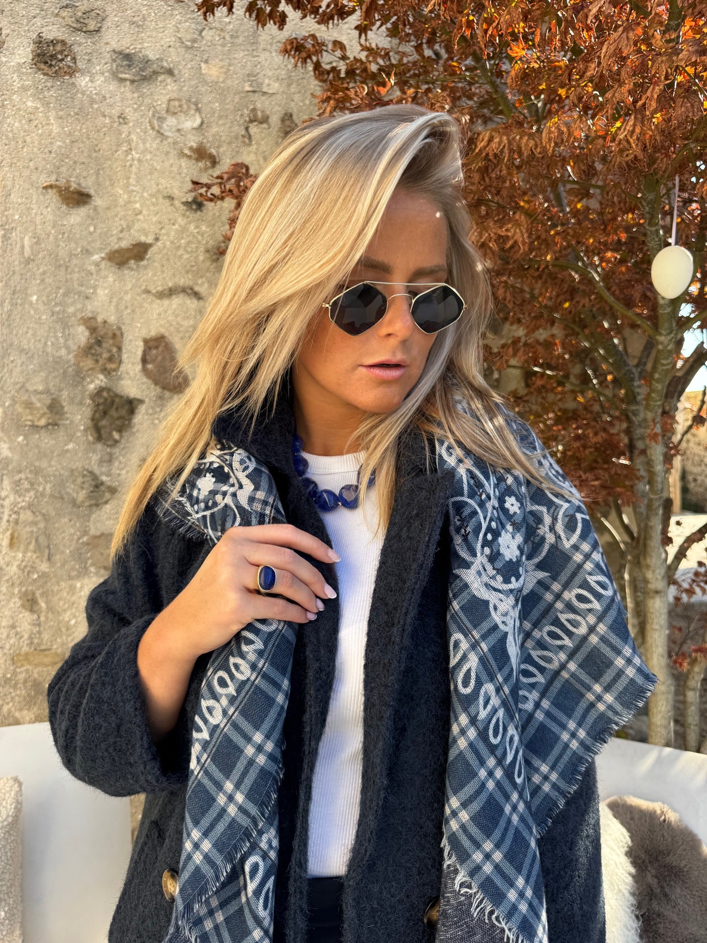 Collier Olivia  bleu