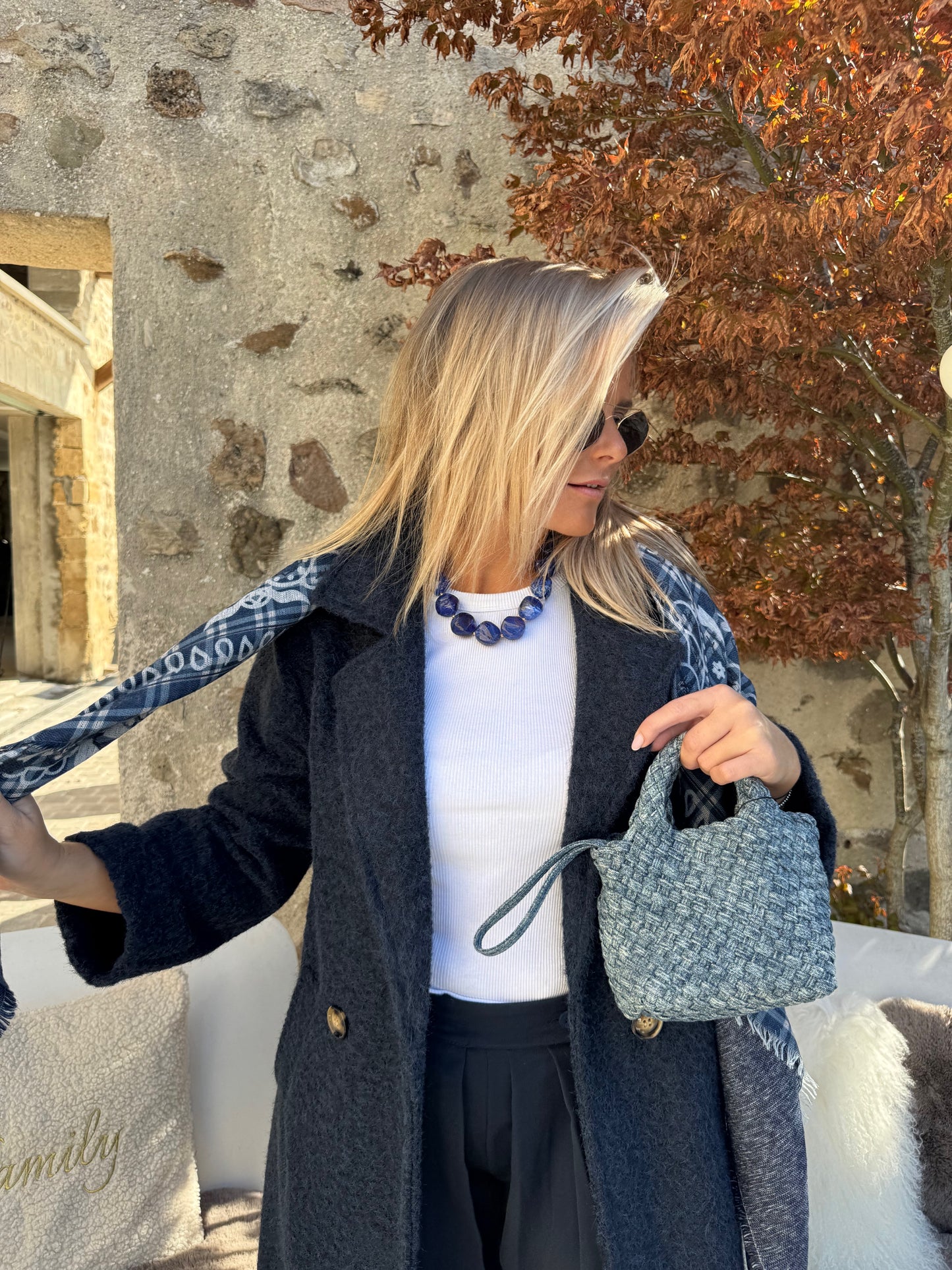 Collier Olivia  bleu