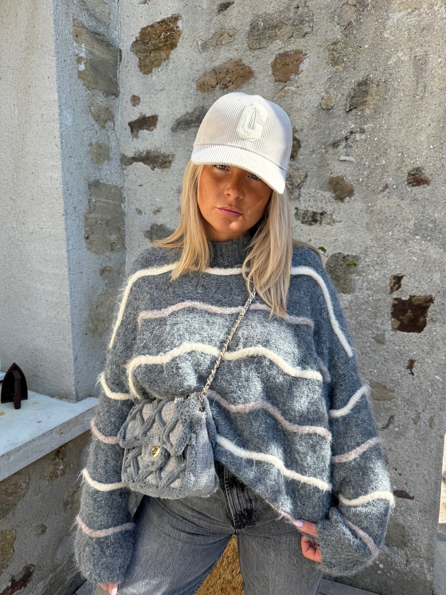 Pull gris «  Malo »