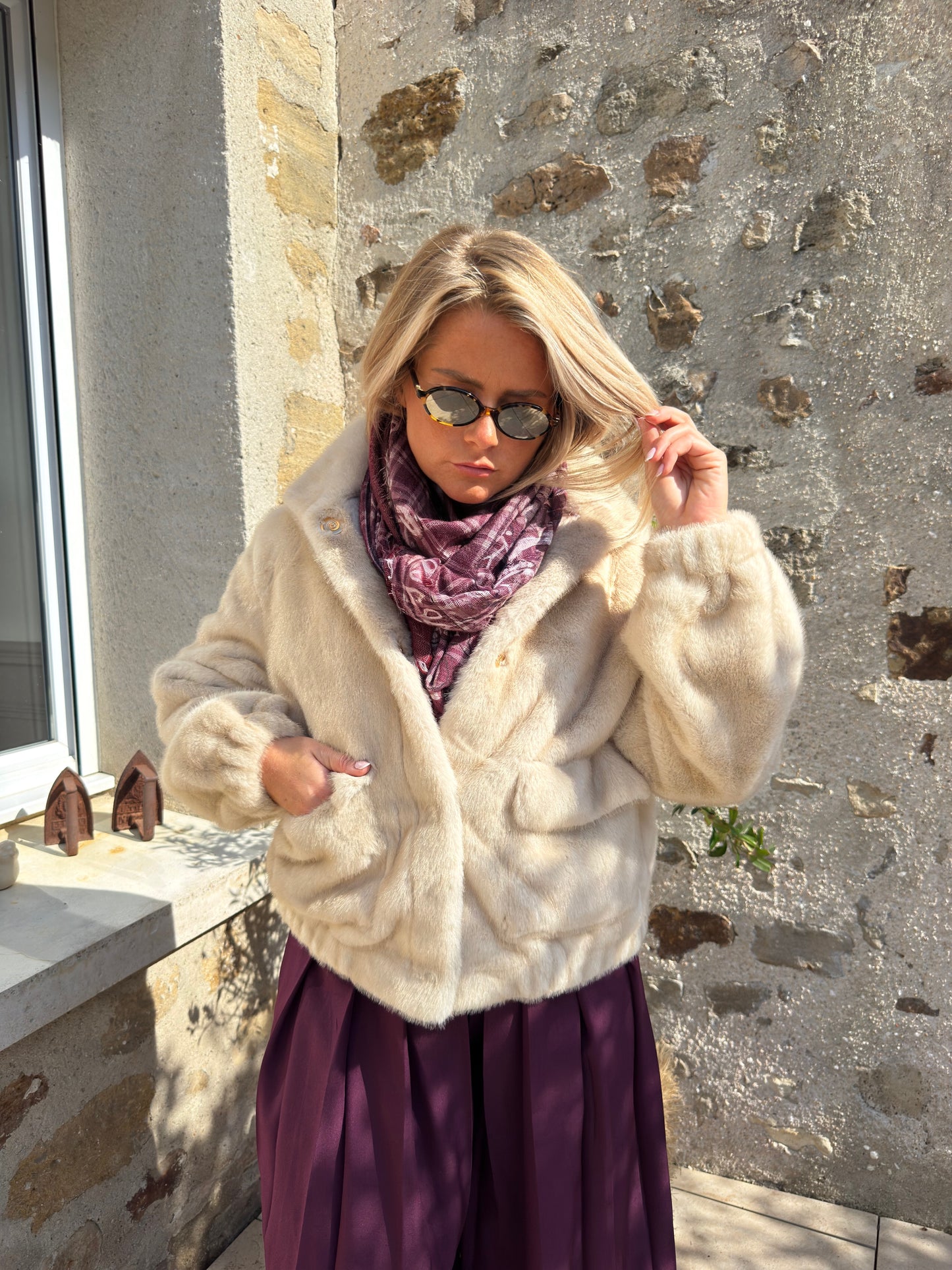 Echarpe Bandana Bordeaux