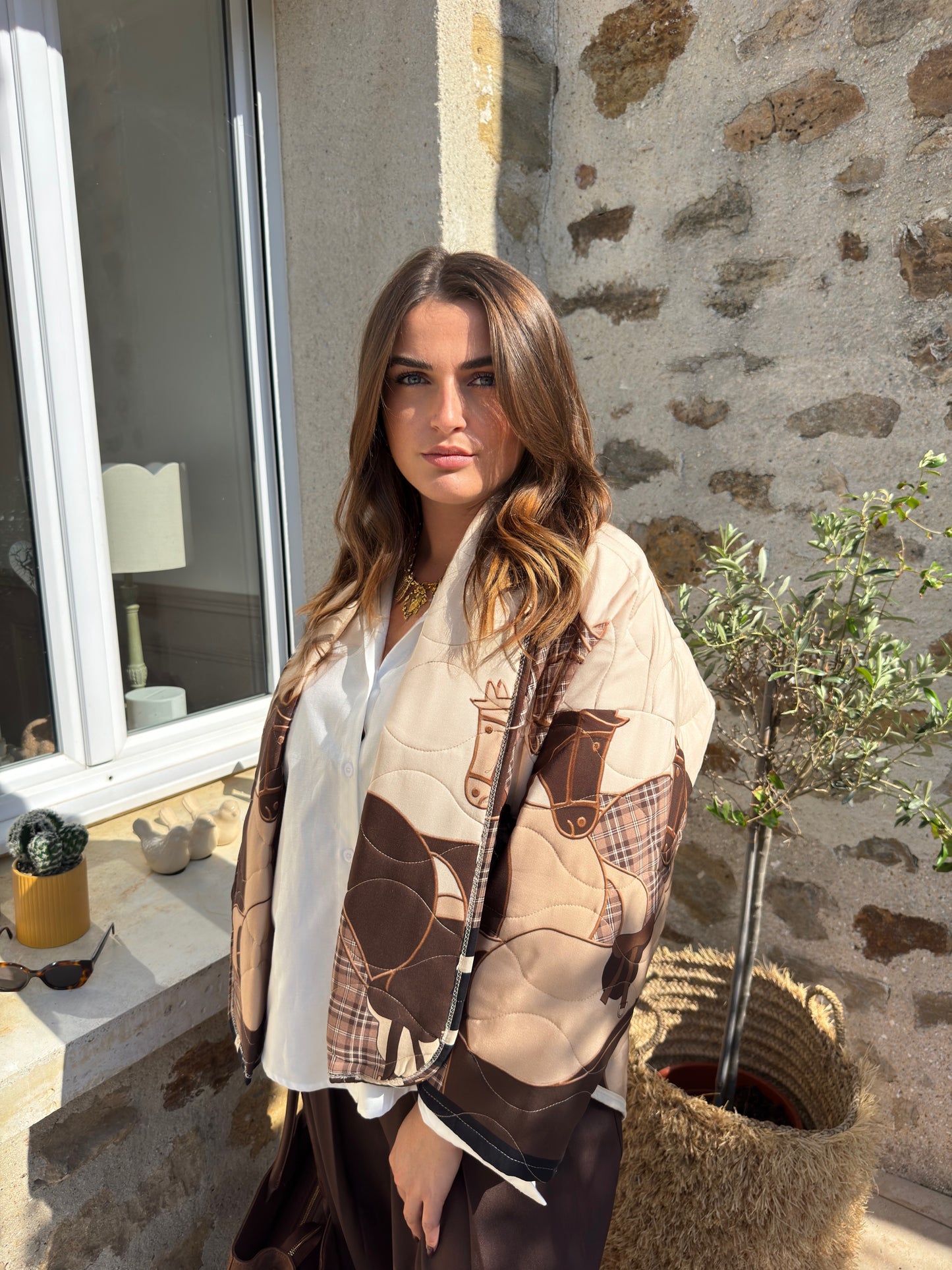 VESTE « SADDLE » BEIGE
