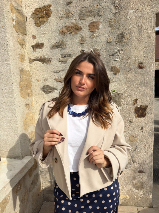 Veste courte beige "Solange"